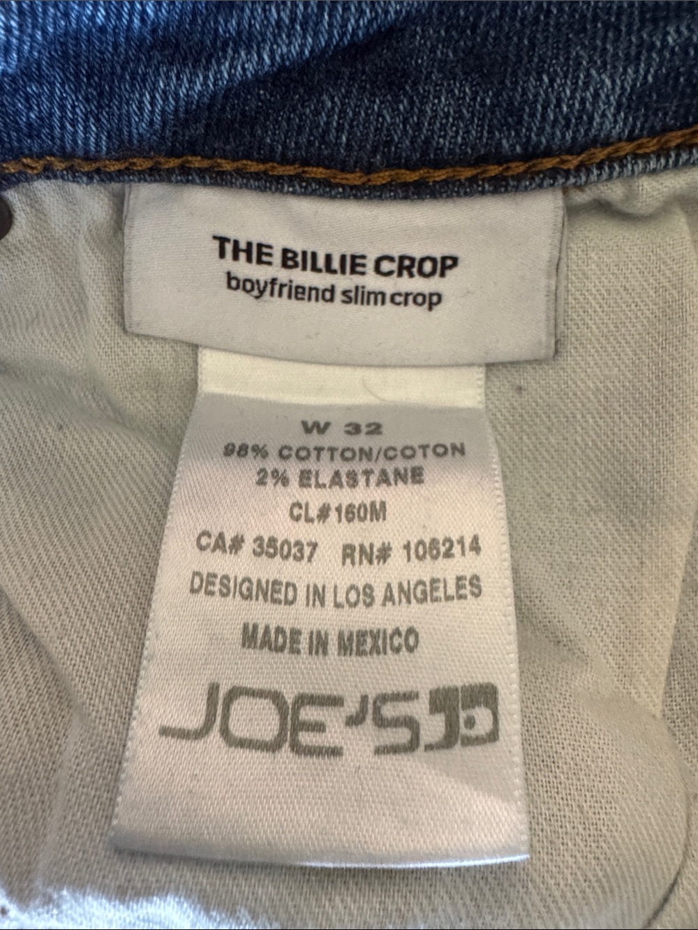 Joe's Jeans Billie Crop Boyfriend Jeans - Classic Blue Denim